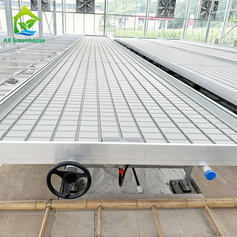 Greenhouse Indoor Hydroponic Ebb And Flood Rolling Benches Grow Seed Table For Seeding
