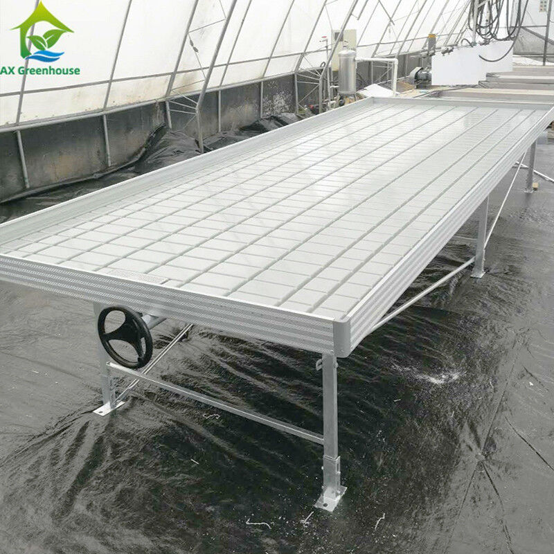 Greenhouse Rolling Benches Grow Table for Tomato Plant Seedling Ebb And Flow Irrigation System