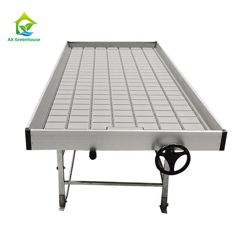 Ebb And Flow 4FT*8FT Vertical Hydroponic Movable Rolling Bench Grow Table With Pole