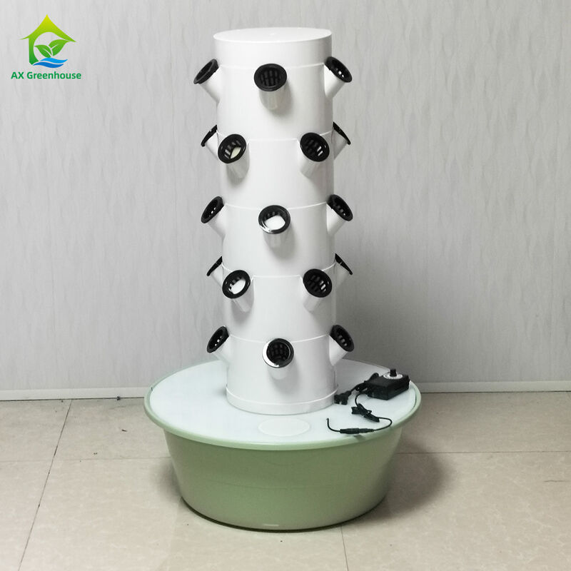 Vertical 5 Holes Each Layer Custom Multi-layer Petal Hydroponic Tower for Lettuce