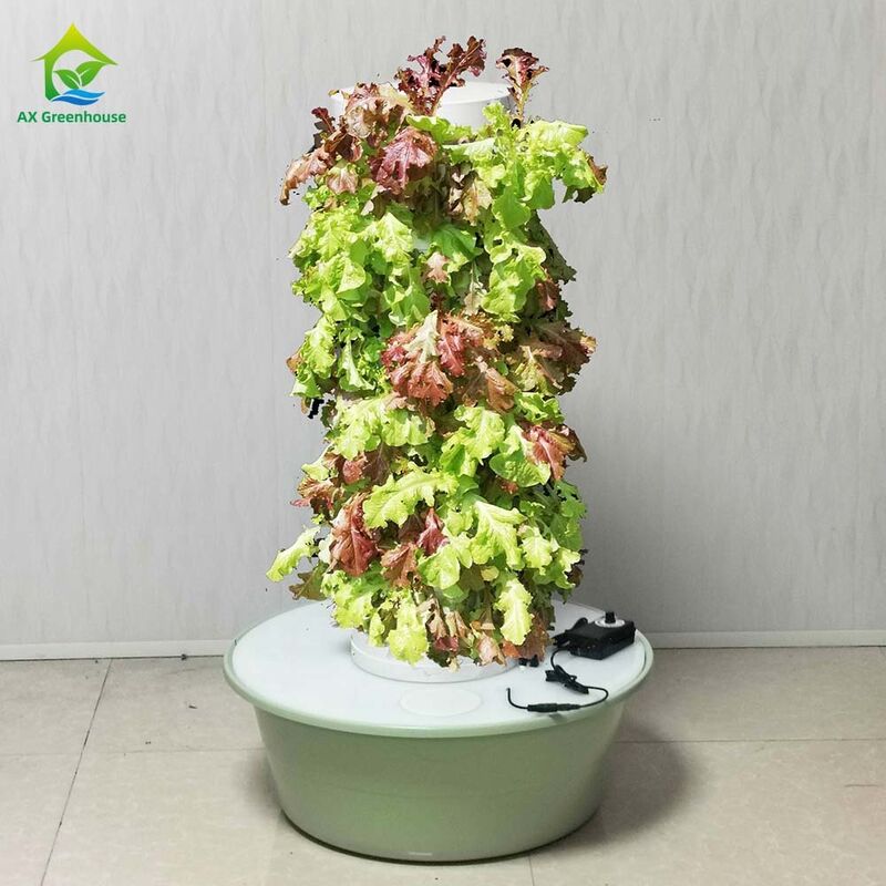 Vertical 5 Holes Each Layer Custom Multi-layer Petal Hydroponic Tower for Lettuce